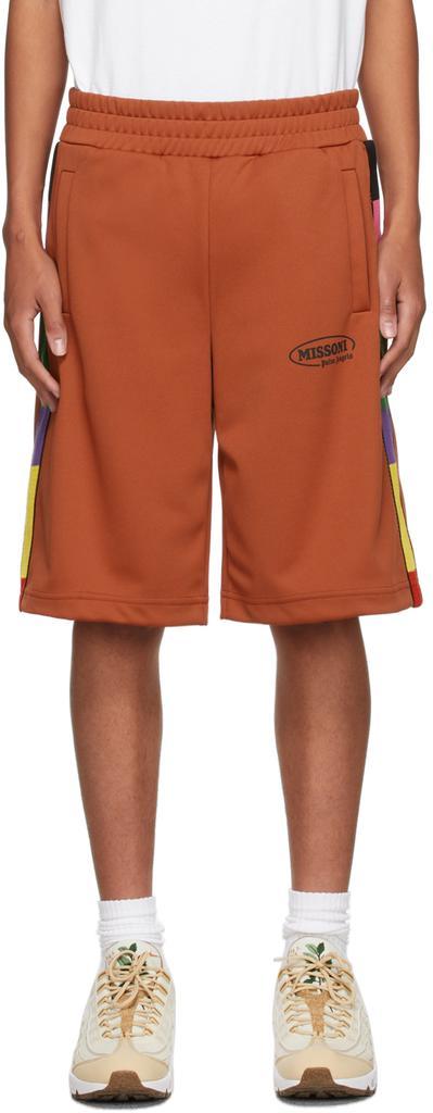 商品Palm Angels|Orange Missoni Edition Track Shorts,价格¥1900,第1张图片