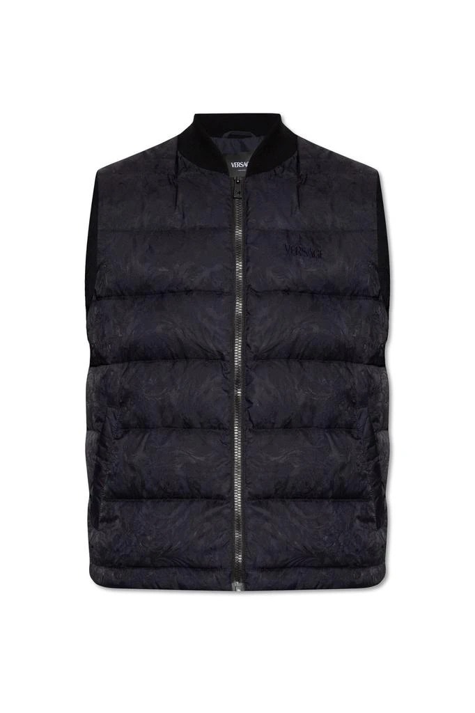 商品Versace|Versace Barocco Pattern Zip-Up Gilet,价格¥9382,第1张图片