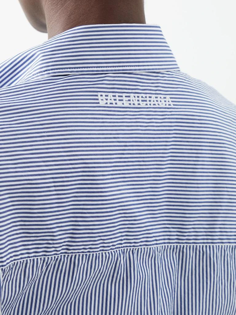商品Balenciaga|Gathered cotton-blend poplin shirt dress,价格¥7413,第4张图片详细描述