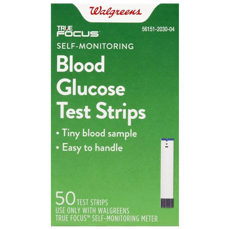 商品Walgreens|True Focus Self-Monitoring Blood Glucose Test Strips,价格¥134,第1张图片