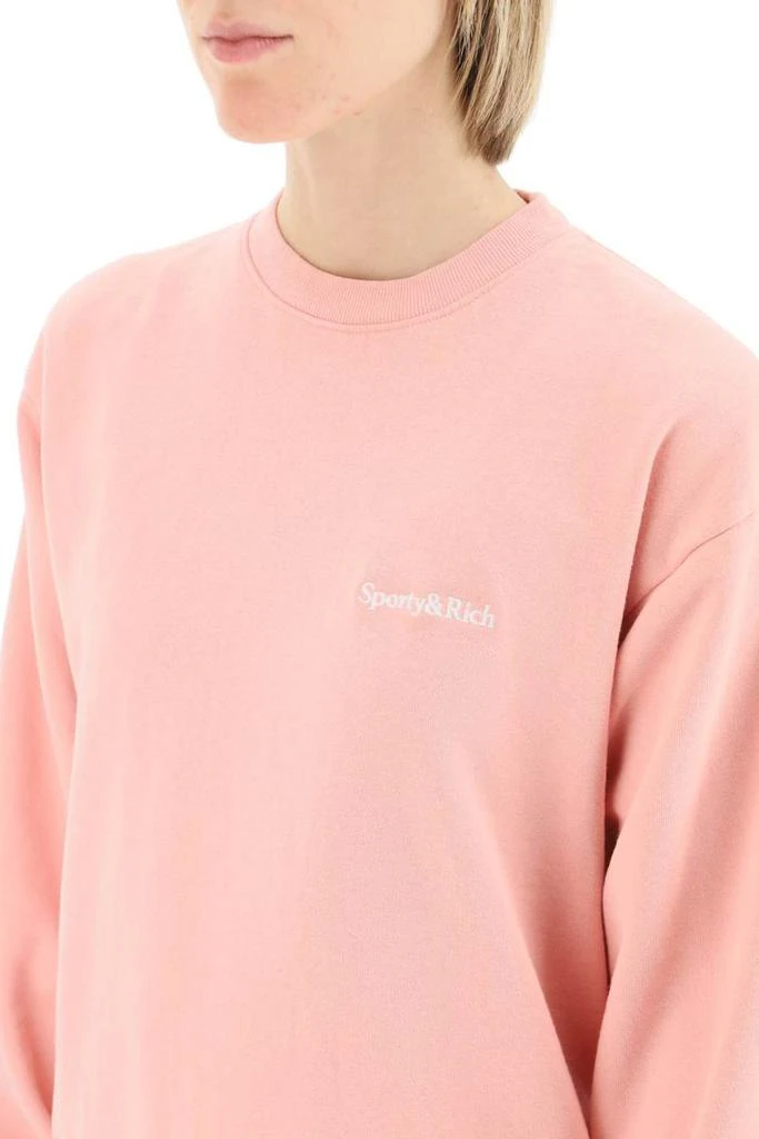 商品Sporty & Rich|Sporty rich serif logo embroidred sweatshirt,价格¥941,第4张图片详细描述