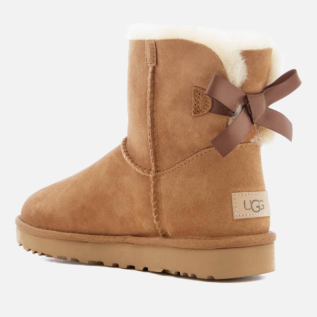 UGG Women's Mini Bailey Bow II Sheepskin Boots - Chestnut商品第4张图片规格展示