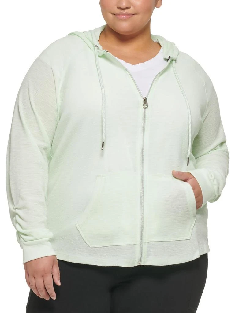 商品Calvin Klein|Plus Womens Logo Fitness Hoodie,价格¥169,第1张图片