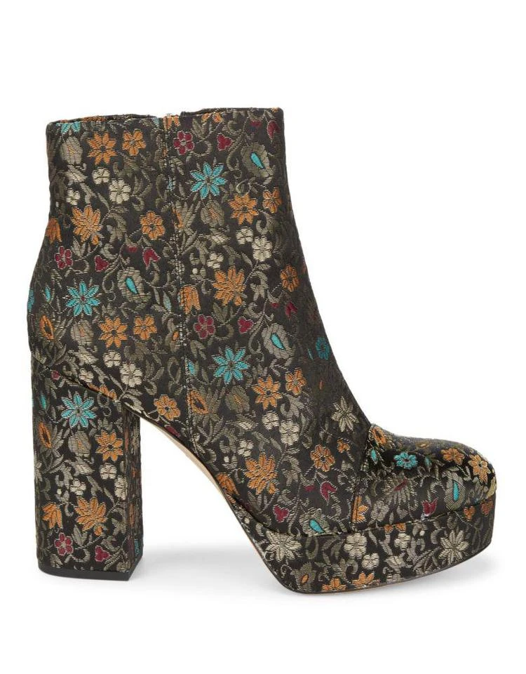Azra Floral Brocade Platform Booties 商品