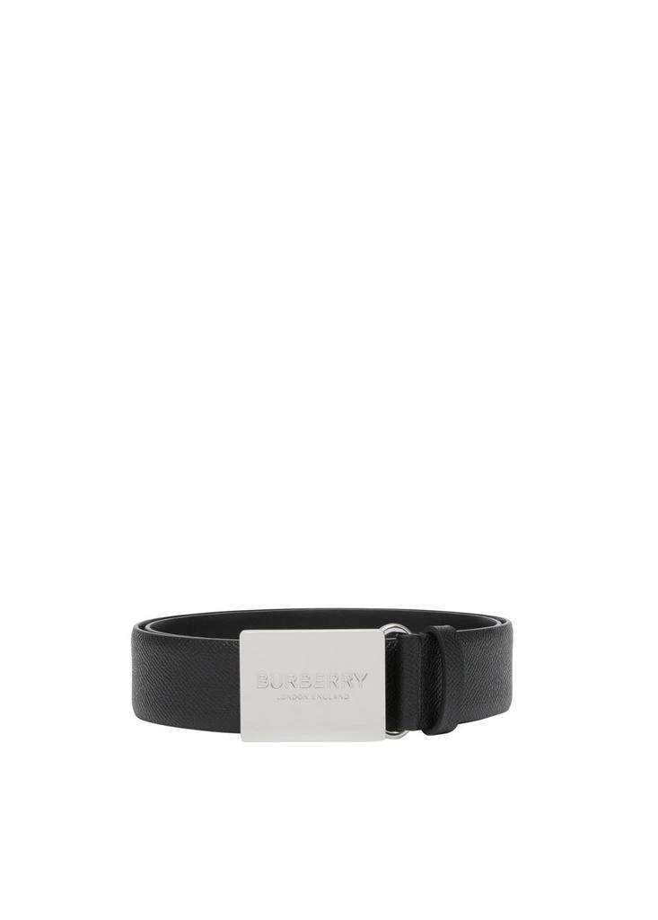 商品Burberry|Plaque buckle grainy leather belt,价格¥2682,第1张图片