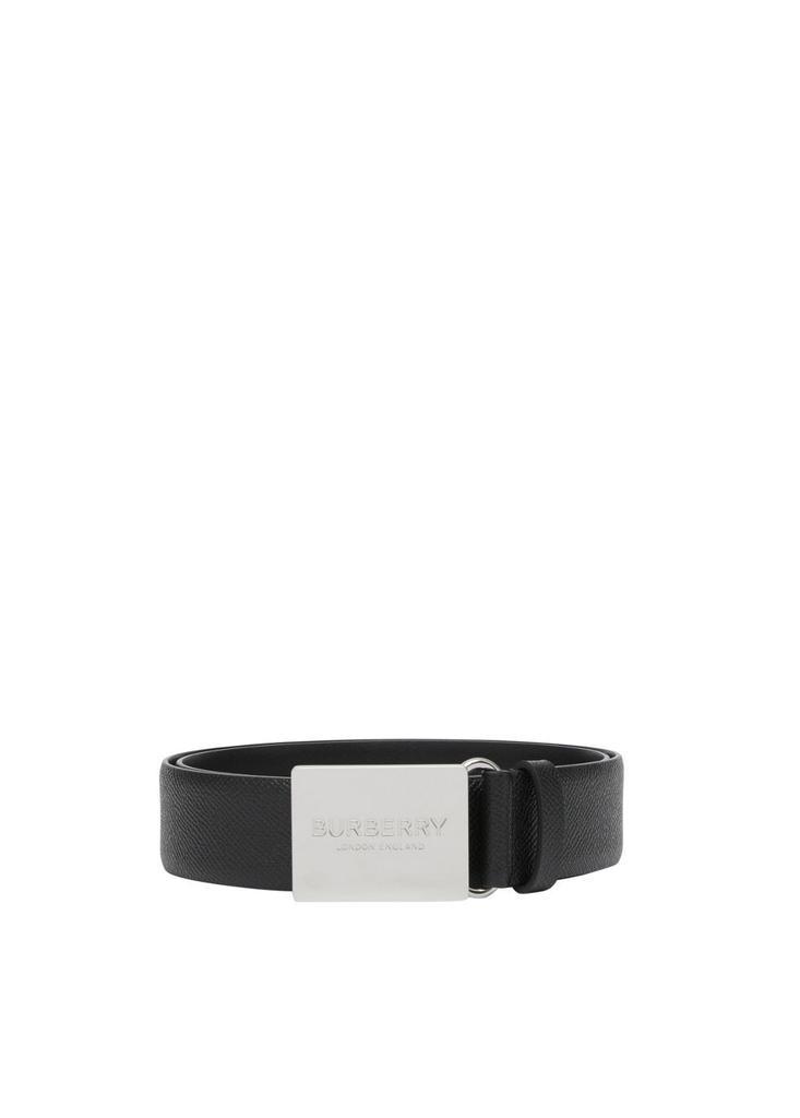 商品Burberry|Plaque buckle grainy leather belt,价格¥2280,第1张图片