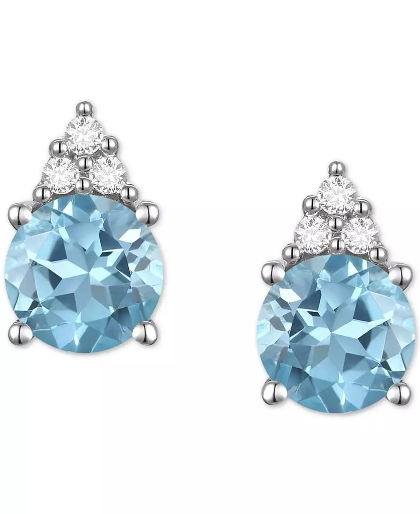 商品Macy's|Gemstone & Diamond Accent Stud Earrings,价格¥896,第1张图片