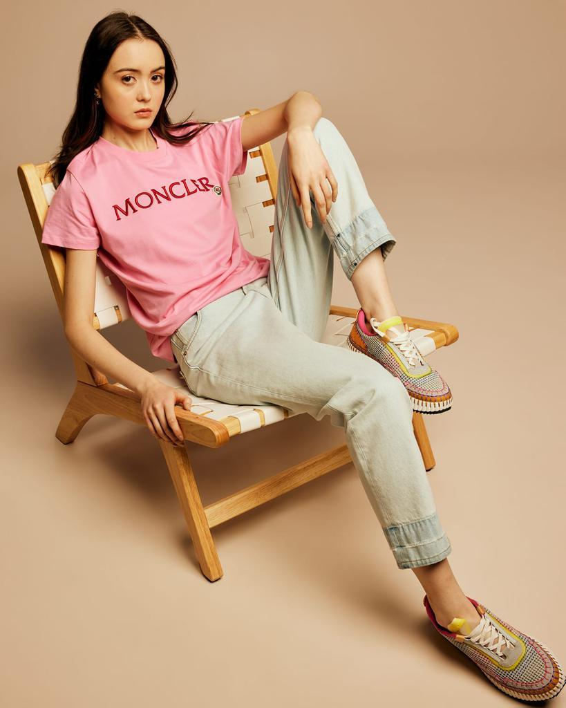 商品Moncler|Logo Embroidered T-Shirt,价格¥2122,第4张图片详细描述
