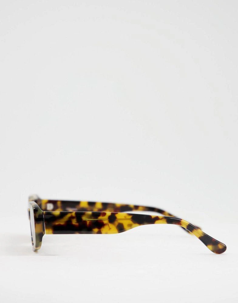 商品ASOS|ASOS DESIGN acetate frame mid square sunglasses in tort,价格¥172,第4张图片详细描述