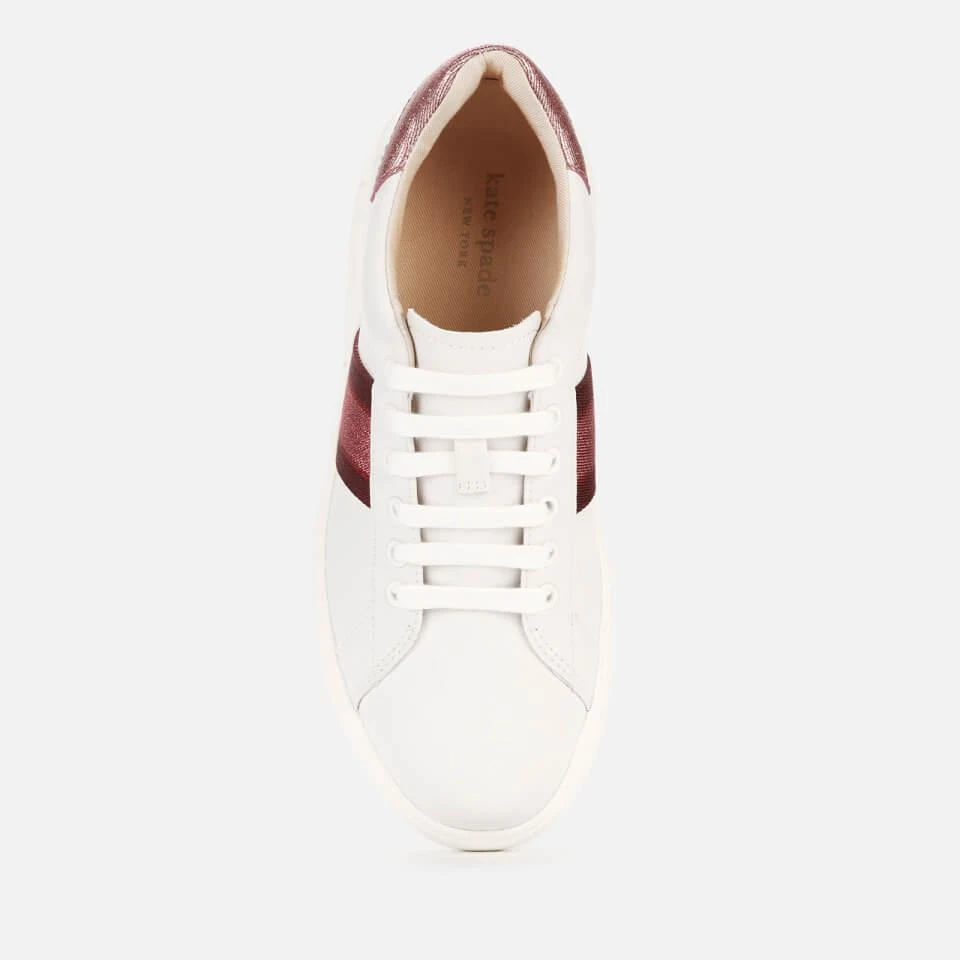 商品Kate Spade|KATE SPADE NEW YORK WOMEN'S KESWICK 2 CUPSOLE TRAINERS - OPTIC WHITE/GRENACHE,价格¥556,第3张图片详细描述