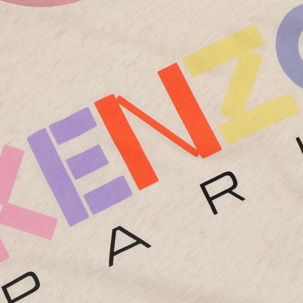 商品Kenzo|Beige Pastel Logo T Shirt Dress,价格¥367,第2张图片详细描述
