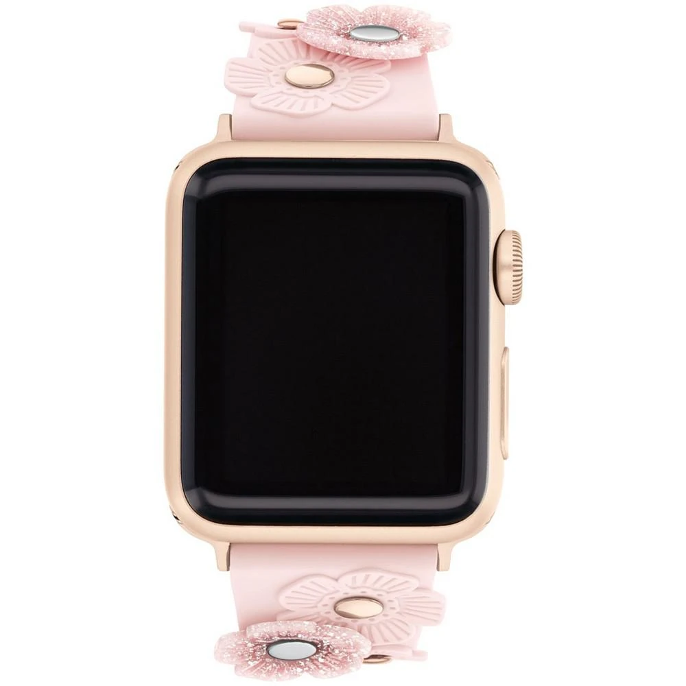 商品Coach|Women's Tea Rose Blush Rubber 38/40/41mm Apple Watch Band,价格¥689,第1张图片