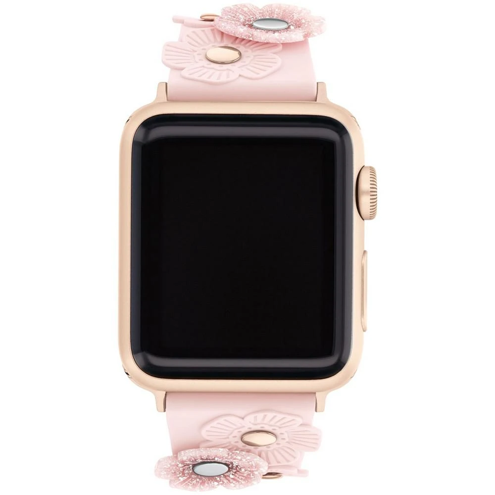 商品Coach|Women's Tea Rose Blush Rubber 38/40/41mm Apple Watch Band,价格¥702,第1张图片