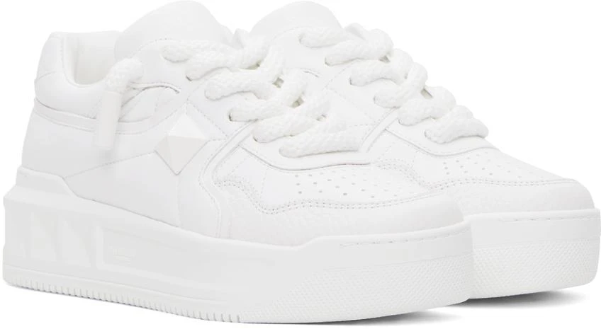商品Valentino|White One Stud XL Nappa Leather Sneakers,价格¥8646,第4张图片详细描述