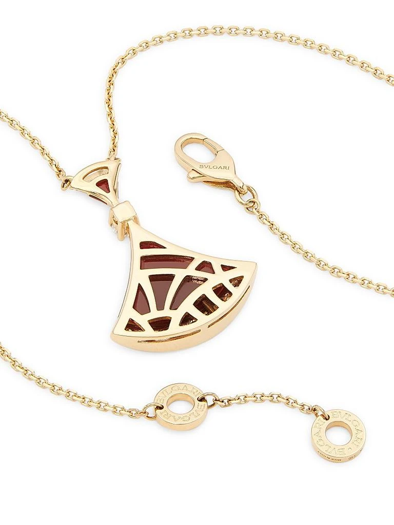 商品BVLGARI|Divas' Dream 18K Rose Gold, Carnelian & Diamond Pendant Necklace,价格¥53977,第3张图片详细描述