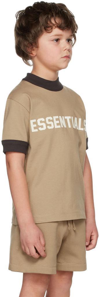商品Essentials|Kids Tan Ringer T-Shirt,价格¥168,第5张图片详细描述