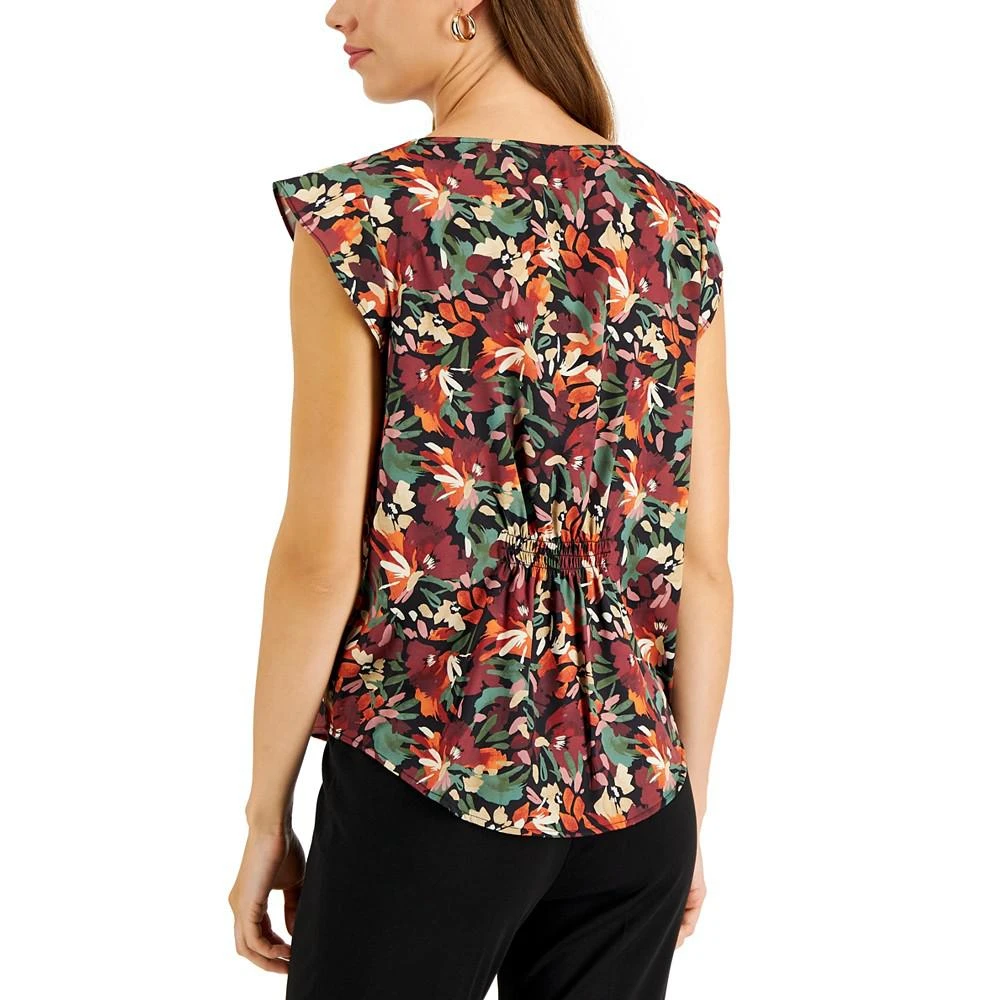 商品Tahari|Women's Printed Flutter-Sleeve Blouse,价格¥155,第2张图片详细描述