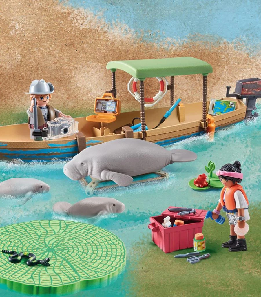 商品Playmobil|Wiltopia Amazon River Boat and Manatees,价格¥356,第3张图片详细描述