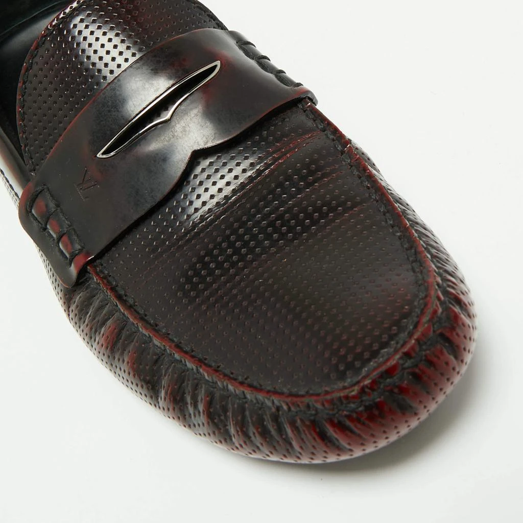 Louis Vuitton Two-Tone Perforated Leather Penny Loafers Size 45 商品