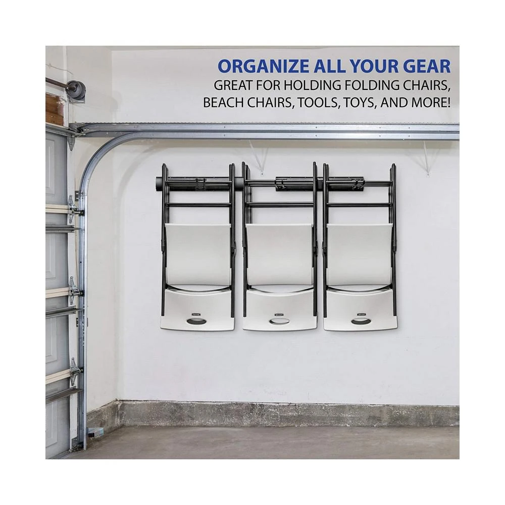 商品Raxgo|Chair Storage Rack, Mounted Folding Chair Rack and Hanger System,价格¥335,第3张图片详细描述