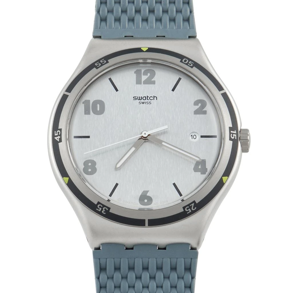 商品Swatch|Swatch Alphatise 40 mm Silicone and Stainless Steel Watch YWS447,价格¥749,第1张图片