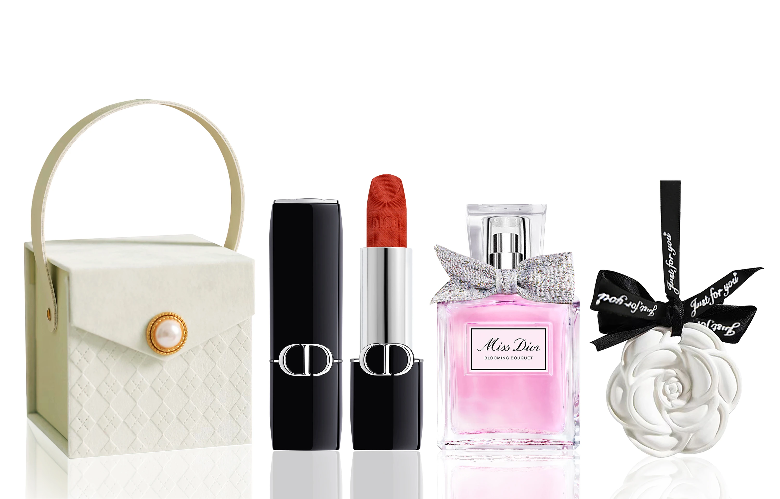 商品[国内直发] Dior|迪奥 口红香水山茶花小香风礼盒彩妆套装 丝绒细闪缎面,价格¥510,第6张图片详细描述