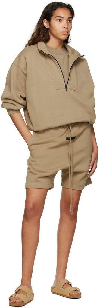 商品Essentials|Tan Cotton Shorts,价格¥309,第4张图片详细描述