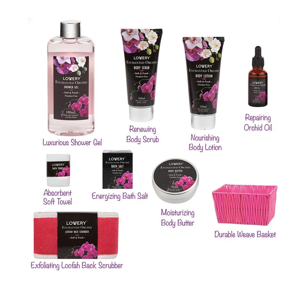 商品Lovery|8-Pc. Enchanted Orchid Relax Body Care Gift Set,价格¥292,第2张图片详细描述
