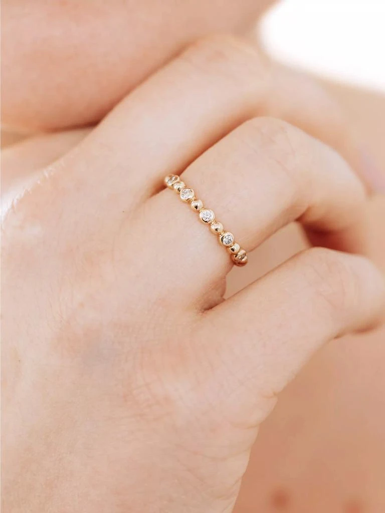 商品Anzie|Dew Drop 14K Yellow Gold & 0.15 TCW Diamond Band Ring,价格¥8242,第2张图片详细描述