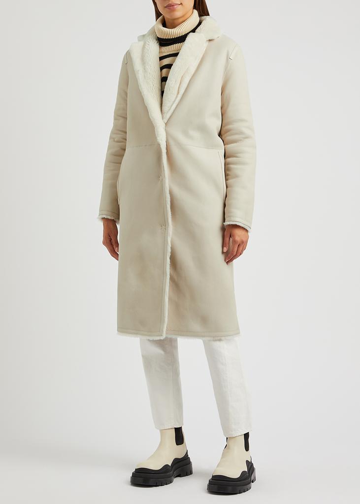 Ivory reversible shearling coat商品第6张图片规格展示