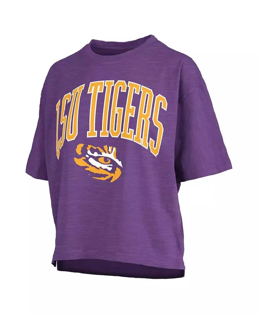 商品Pressbox|Women's Purple LSU Tigers Nelson Arch Over Logo Waist Length Oversized Slub T-Shirt,价格¥334,第2张图片详细描述