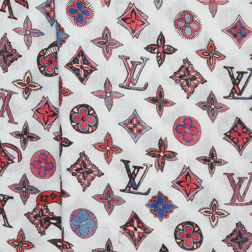 商品[二手商品] Louis Vuitton|Louis Vuitton Multicolor Printed Wool Fringed Scarf,价格¥2548,第3张图片详细描述