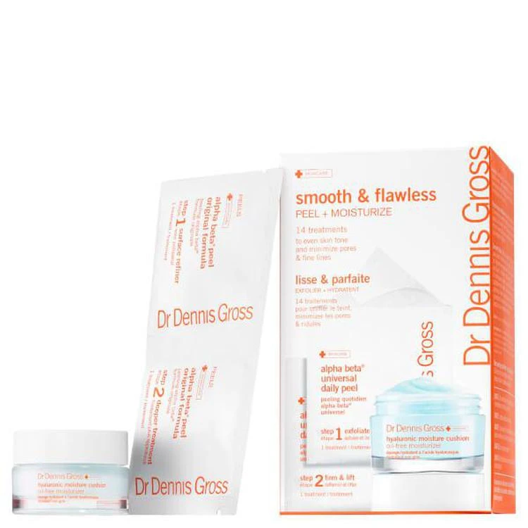 商品Dr Dennis Gross Skincare|“补水丝滑”焕肤棉片（14天）＋无油保湿乳（15ML）,价格¥356,第1张图片