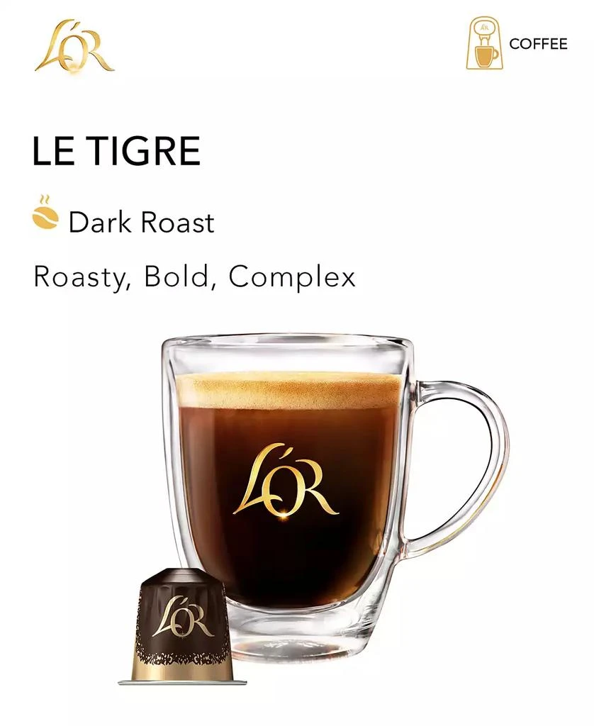 商品L'or|Coffee Espresso Dark Roast Favorites, Plus Peet's Coffee Medium Roast, 60 Capsule Count,价格¥382,第5张图片详细描述