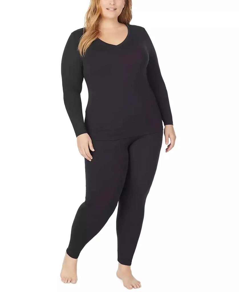 商品Cuddl Duds|Plus Size Softwear with Stretch V-Neck Top,价格¥143,第3张图片详细描述