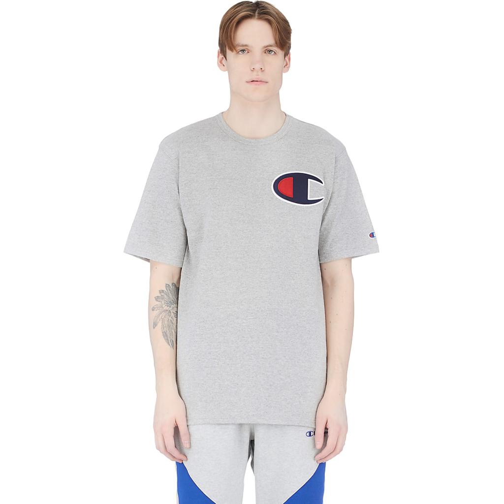 'C' Applique Logo T-Shirt - Oxford Grey商品第1张图片规格展示