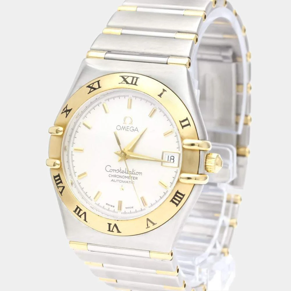 商品[二手商品] Omega|Omega Silver 18k Yellow Gold And Stainless Steel Constellation 1202.30 Automatic Men's Wristwatch 36 mm,价格¥13185,第1张图片