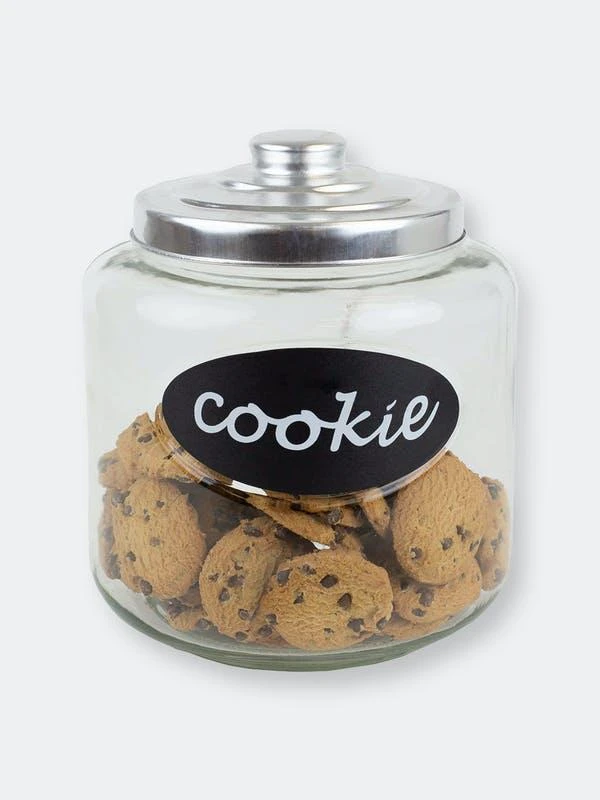 商品Home Basics|Glass Cookie Jar with Metal Top,价格¥241,第1张图片