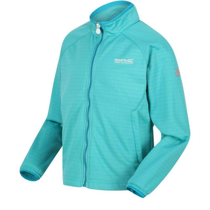 商品Regatta|Childrens/Kids Highton Lite II Soft Shell Jacket Turquoise,价格¥138,第2张图片详细描述