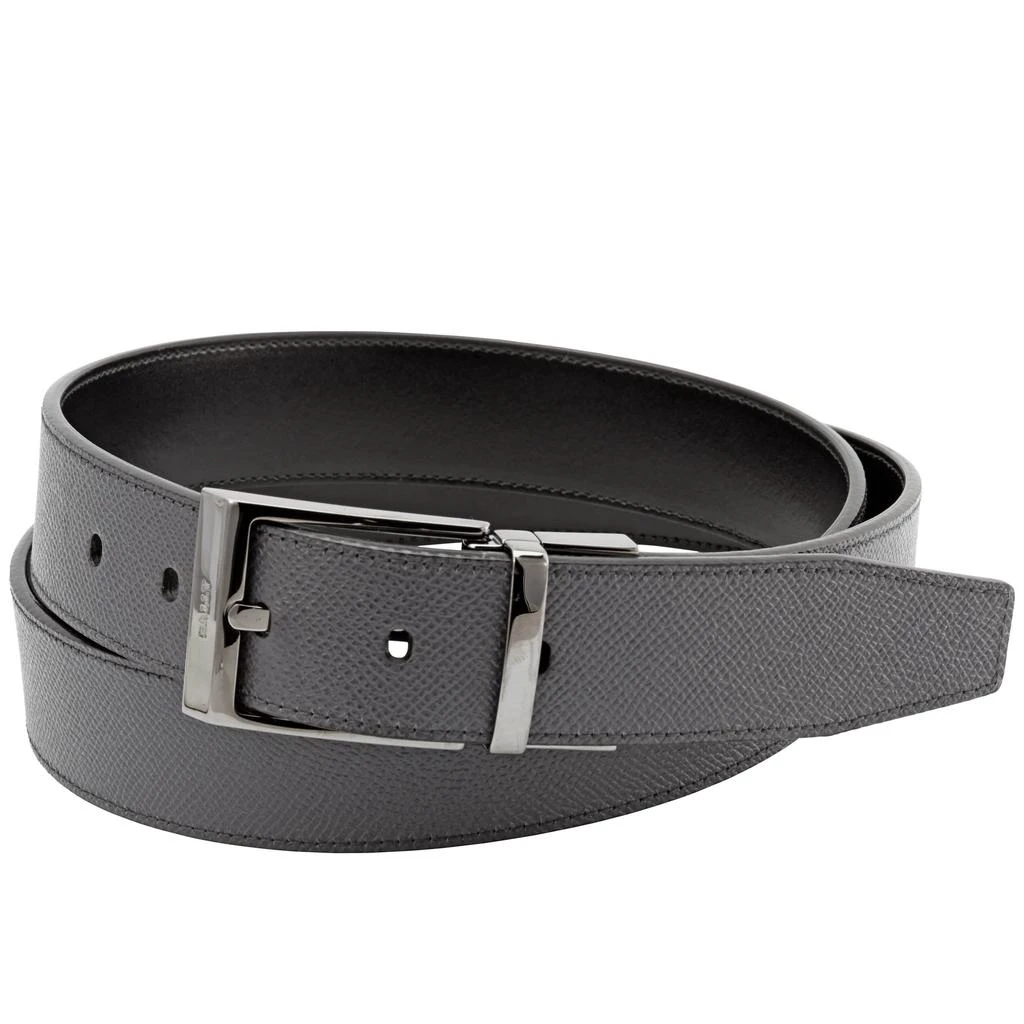 商品Bally|NEW Bally Shiff Men's 6232331 Grey Leather 115cm Belt MSRP,价格¥1285,第1张图片