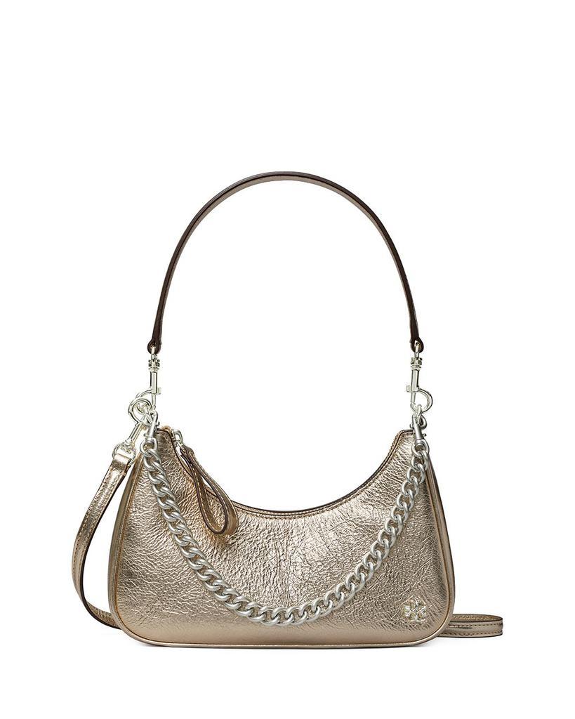 商品Tory Burch|151 Mercer Metallic Small Crescent Bag,价格¥2190,第1张图片