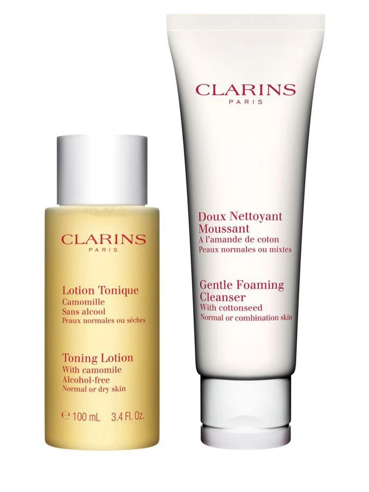 商品Clarins|Foaming Cleanser & Toning Lotion Gift Set for Normal or Combination Skin,价格¥211,第1张图片