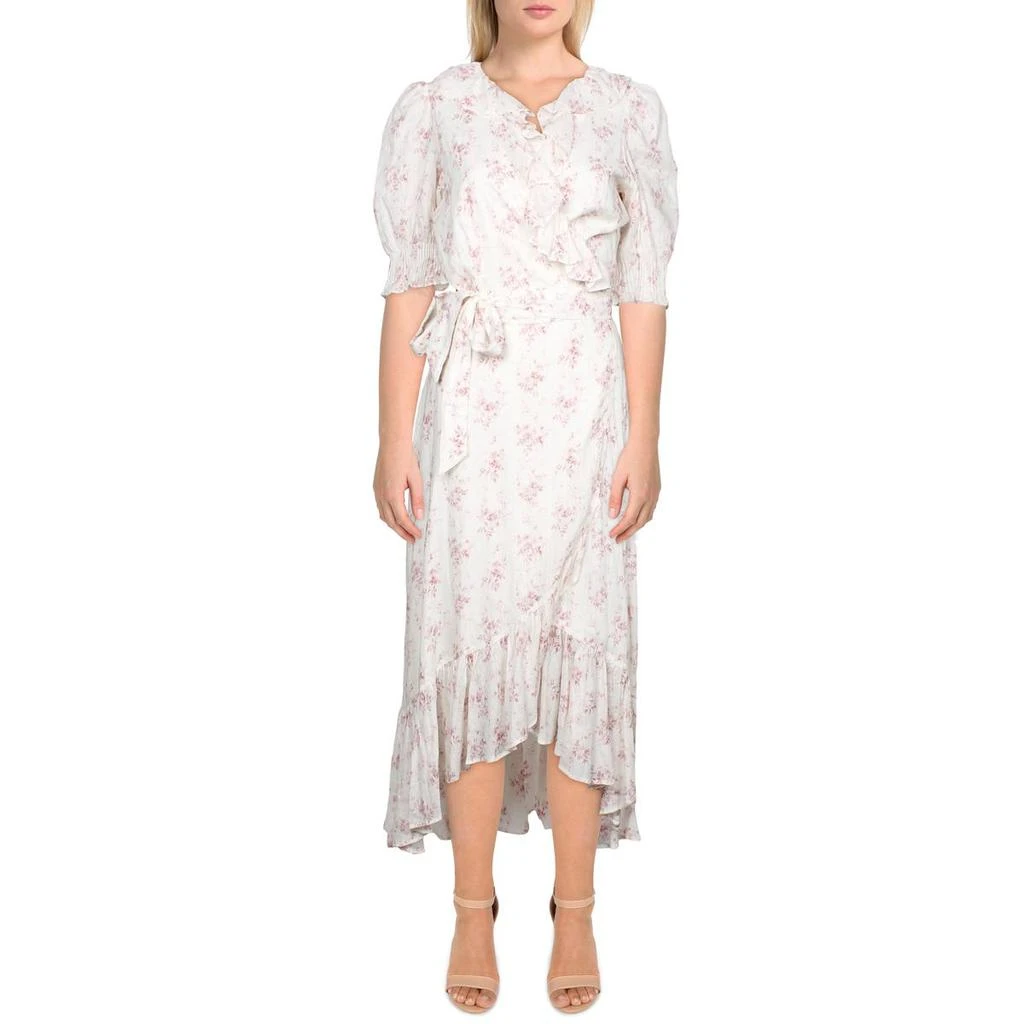 商品Ralph Lauren|Polo Ralph Lauren Womens Floral Puff Sleeve Wrap Dress,价格¥402,第1张图片