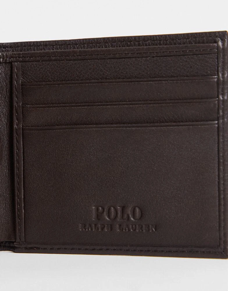 商品Ralph Lauren|Polo Ralph Lauren leather billfold wallet in brown,价格¥650,第2张图片详细描述
