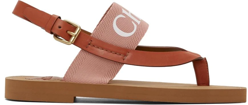 商品Chloé|Pink Woody Flat Sandals,价格¥2126,第1张图片