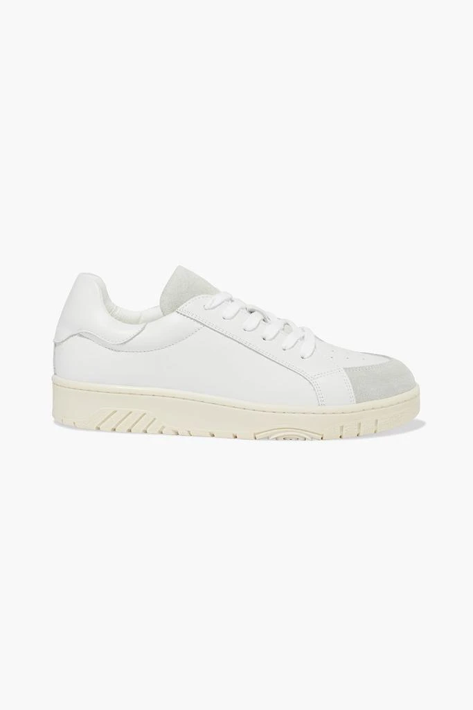 商品IRIS & INK|Constance suede-trimmed leather sneakers,价格¥1228,第1张图片