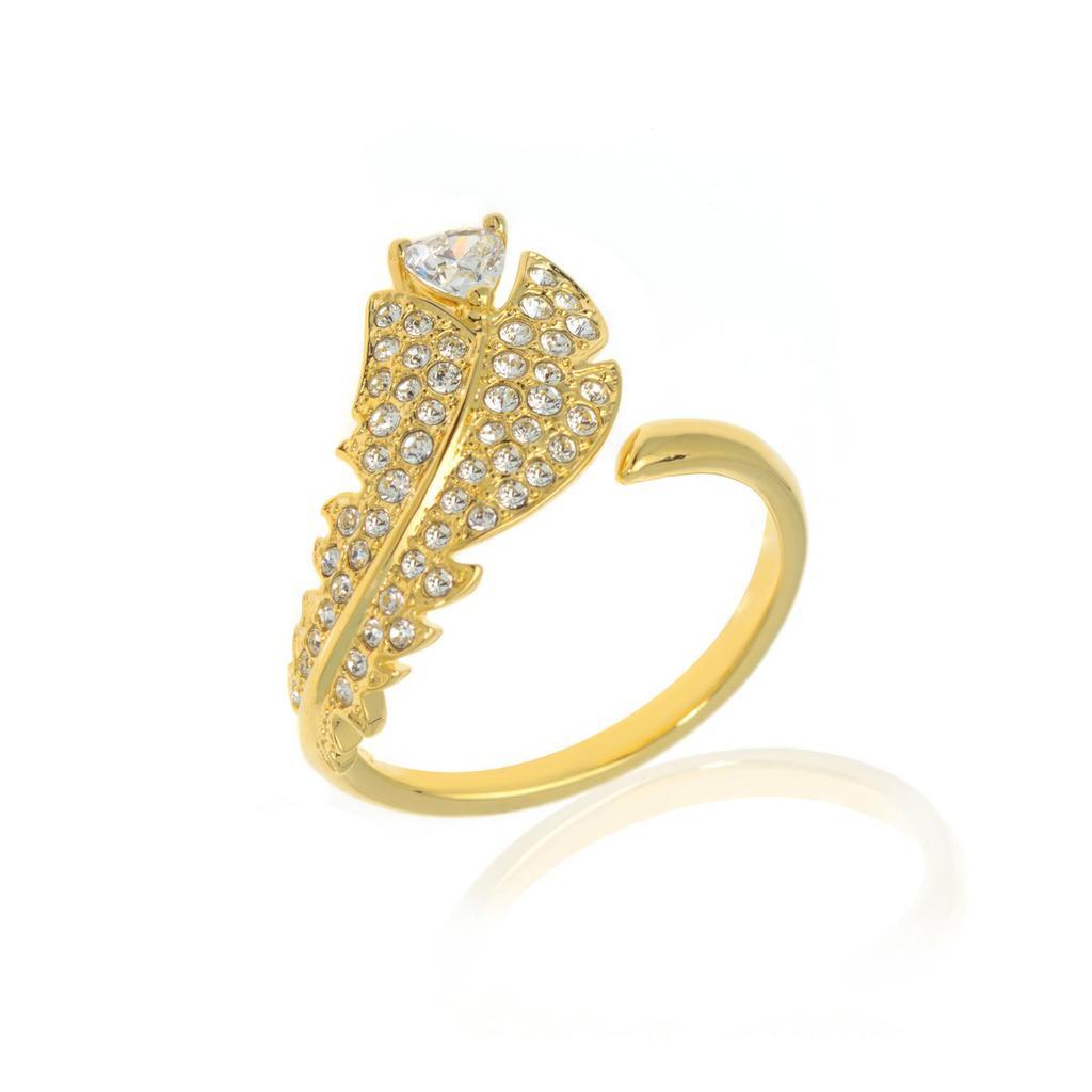 商品Swarovski|Swarovski Nice Gold Tone Czech White Crystal Ring Size 7.25 5515384,价格¥363,第1张图片