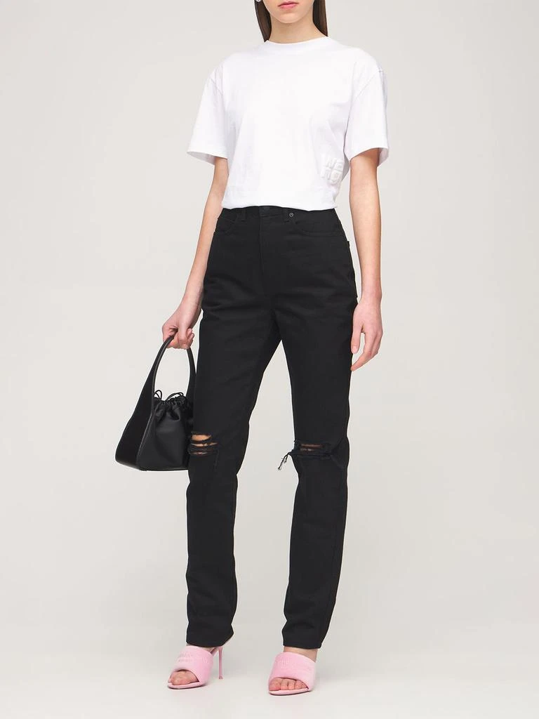 商品Alexander Wang|High Waist Distressed Denim Jeans,价格¥600,第1张图片详细描述