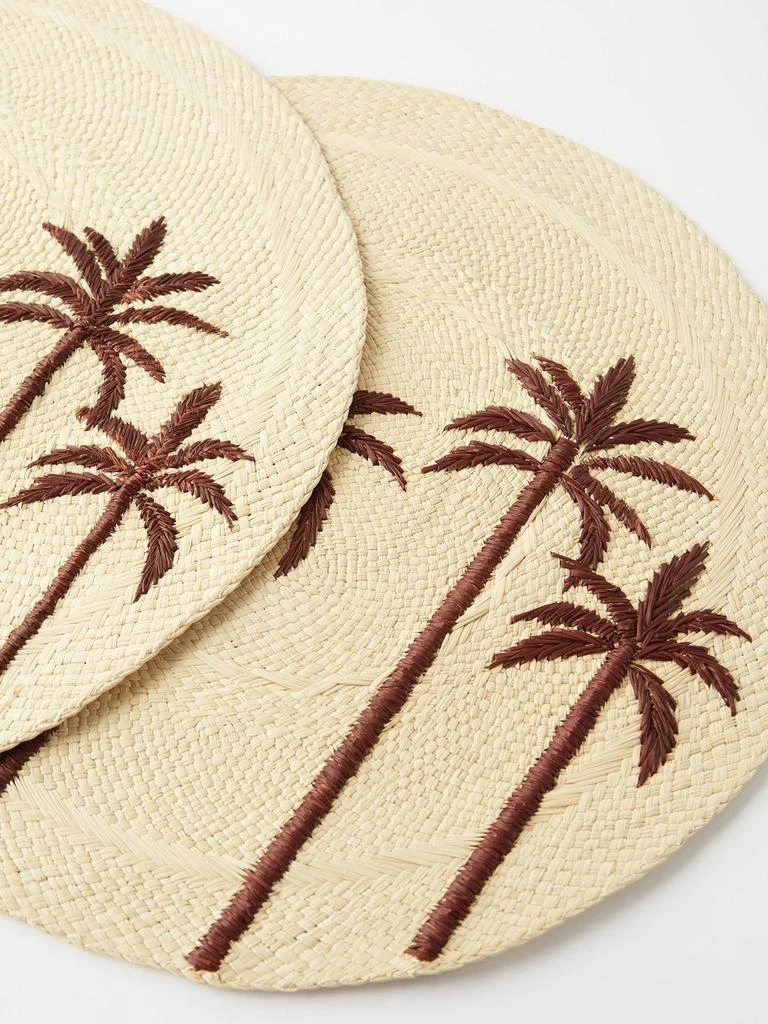 商品JOHANNA ORTIZ|Set of two Datileras palm-embroidered placemats,价格¥945,第4张图片详细描述