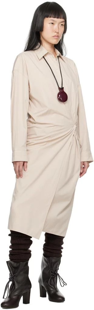 商品Lemaire|Beige Twisted Midi Dress,价格¥2837,第4张图片详细描述